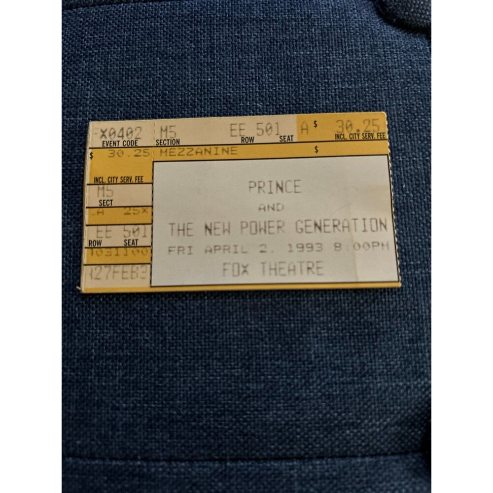 PRINCE TICKET Genuine Original 1993 ACT 1 Detroit Fox USA w STUB April 2